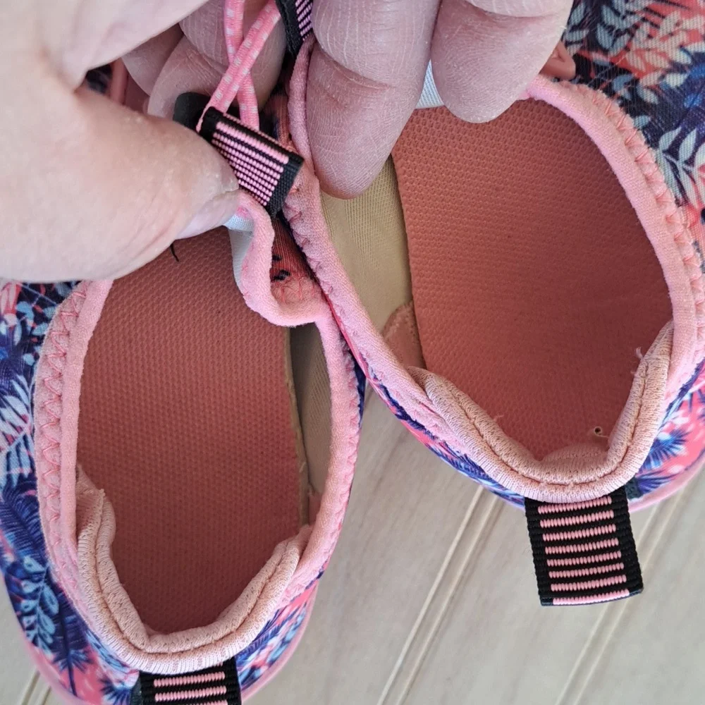 Kids Water Shoes Crova Tropical Palm Print Barefoot Quick-Dry Non Slip